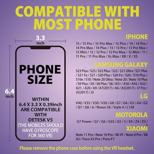 DESTEK V5 VR Headset for Phones - 110° FOV