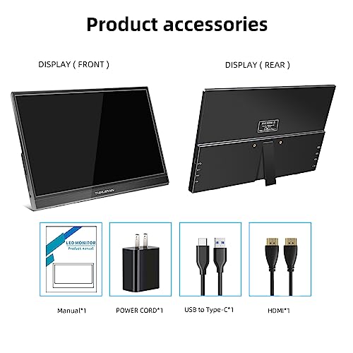 Thinlerain 15.6" FHD Portable Touchscreen Monitor