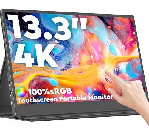 OUNSHLI 13.3'' 4K Touchscreen Portable Monitor