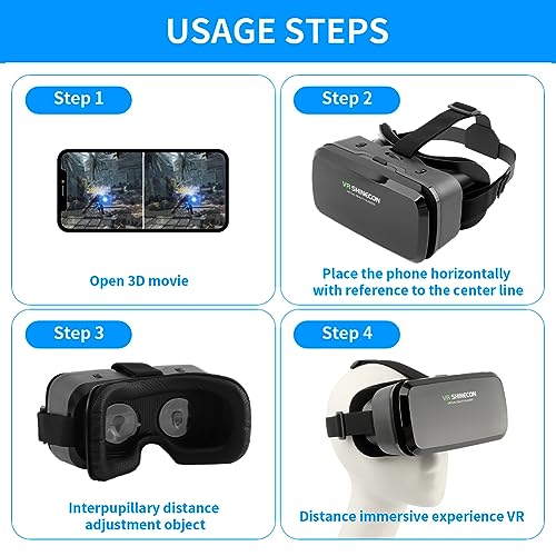 Jaeskeclip 3D VR Headset - Immersive Experience