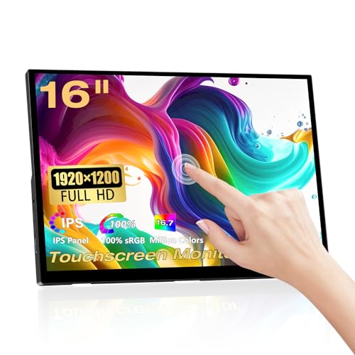 16" Portable Touchscreen Monitor with USB-C & HDMI