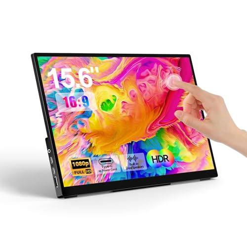 WCKUN 15.6" Touchscreen Portable Monitor - 1080P FHD