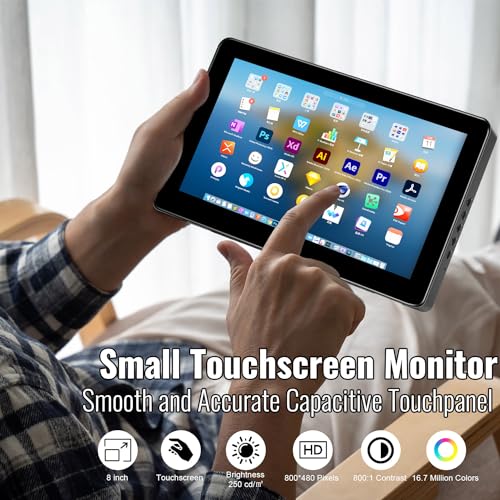 8-Inch HD Touchscreen Mini Monitor with HDMI