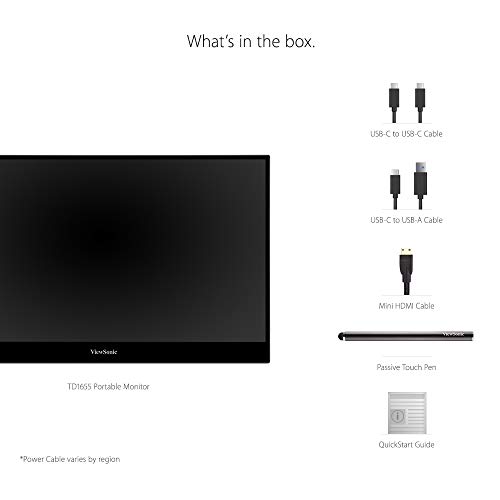 ViewSonic 15.6" Touchscreen Portable Monitor 1080p