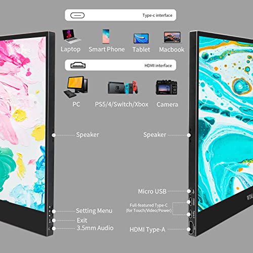 WIMAXIT 15.6" FHD Touchscreen Portable Monitor