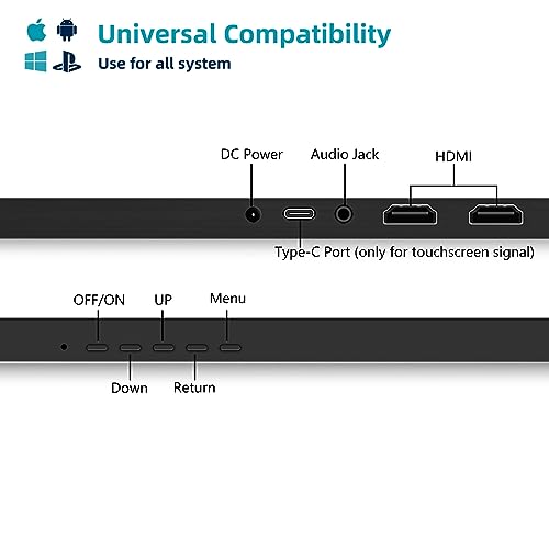 10.1" Portable Touch Screen Monitor with Kickstand