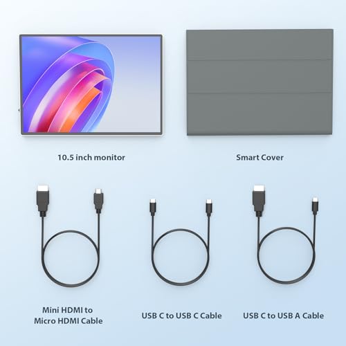 FHD 10.5" Touchscreen Portable Travel Monitor