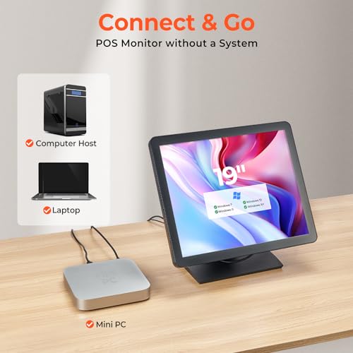 MUNBYN 19" LED Multi-Touch POS Monitor