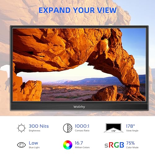 Wstirhy 14" FHD Touchscreen Portable Monitor