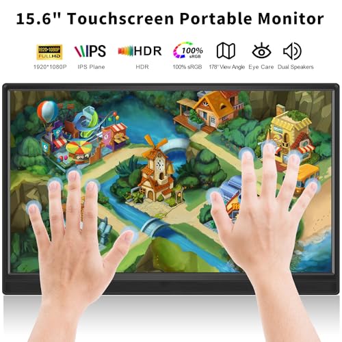 15.6" Touchscreen Portable Monitor with Kickstand