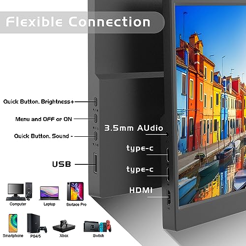 14" Touchscreen Portable Monitor with HDMI & USB-C