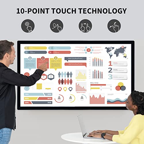 TouchWo 43" Interactive Touchscreen Smart Board 1080P