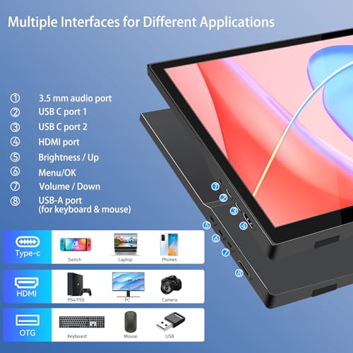 16" Portable Touchscreen Monitor with USB-C & HDMI
