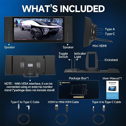 Maxfree L1 12.1" FHD Portable Touchscreen Monitor