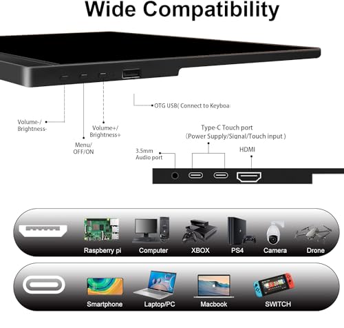15.6" Touchscreen Portable Monitor with Kickstand