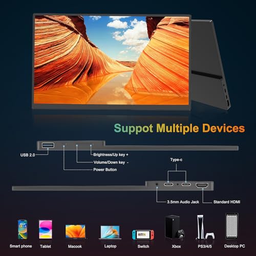 15.6" Touchscreen Portable FHD Monitor with USB-C
