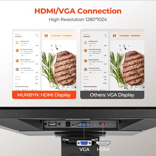 MUNBYN 19" LED Multi-Touch POS Monitor