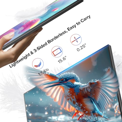 EVICIV 15.6" FHD Touchscreen Portable Monitor