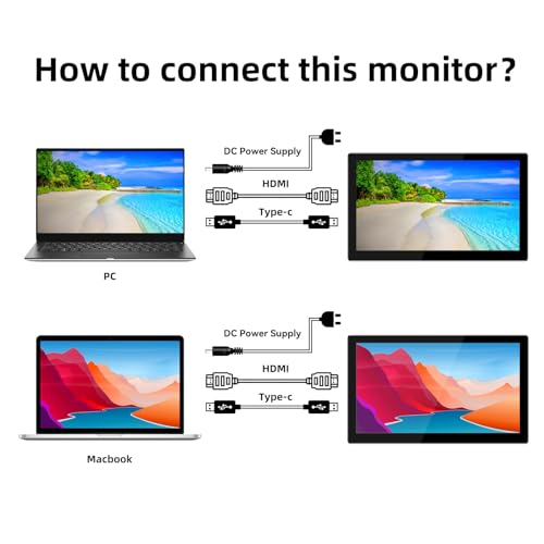 10.1" Portable Touch Screen Monitor with Kickstand