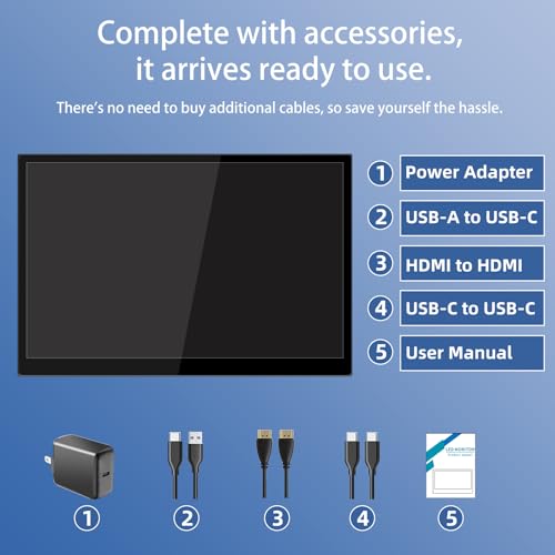 16" Portable Touchscreen Monitor with USB-C & HDMI