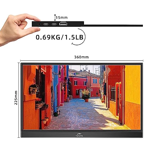Kenowa 15.6" FHD Touchscreen Portable Monitor
