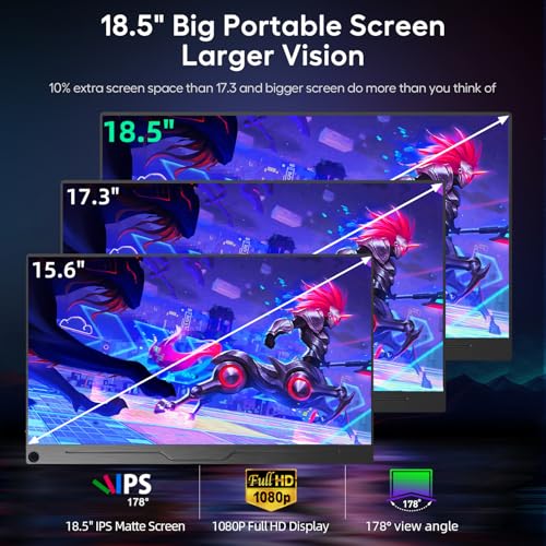 EVICIV 18.5" Portable High-Refresh Gaming Monitor