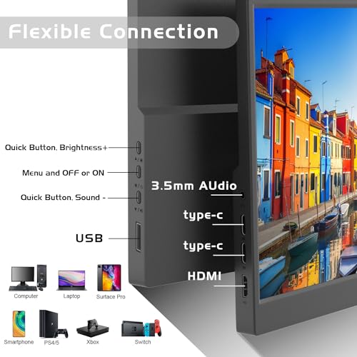 14" Touchscreen Portable Monitor - 1920x1200 IPS Display