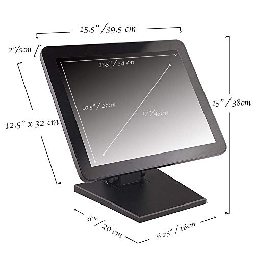 17-Inch Touchscreen LED Monitor with Seamless Design