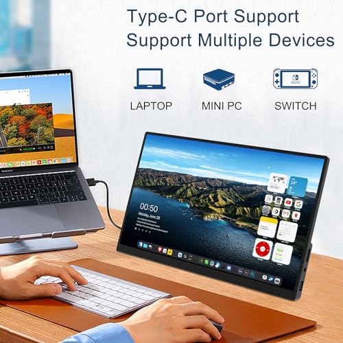15.6" Touchscreen Portable FHD Monitor with USB-C