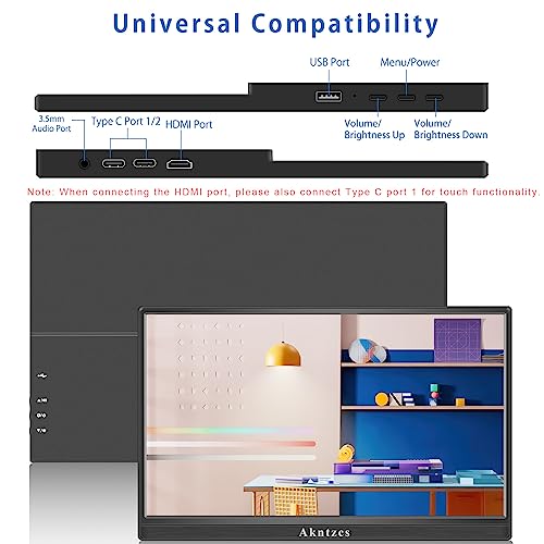 15.6" Full HD Touchscreen Portable Monitor