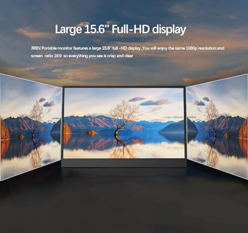 JREN 15.6" FHD Portable USB-C External Monitor