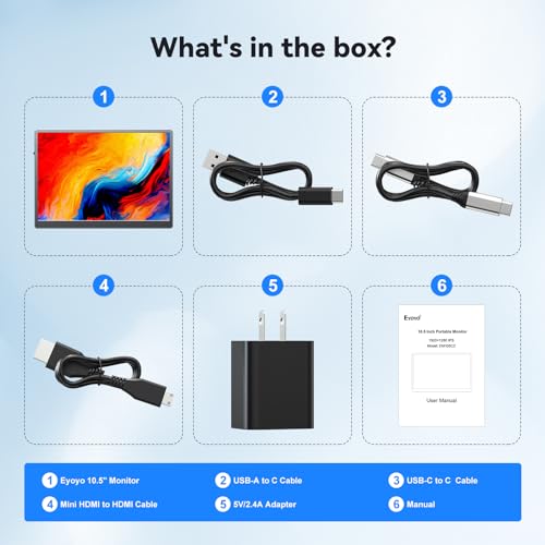 Eyoyo 10.5" FHD Portable Laptop Monitor