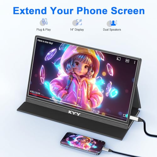 KYY 14" FHD Portable Laptop Gaming Monitor
