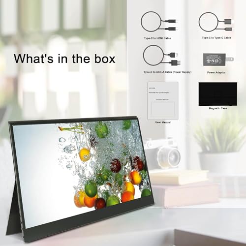 JREN 15.6" FHD Portable USB-C External Monitor