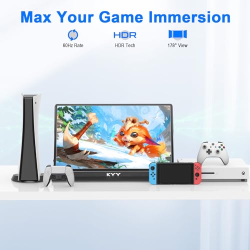 KYY 14" FHD Portable Laptop Gaming Monitor
