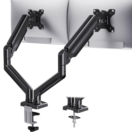 HUANUO Height-Adjustable Dual Monitor Mount System