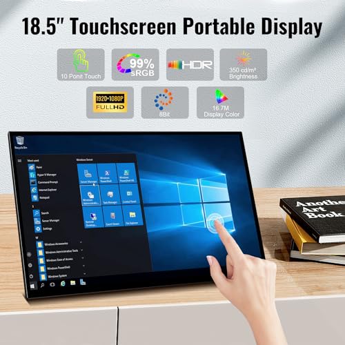 18.5" Touchscreen Portable Monitor with HDMI & USB C