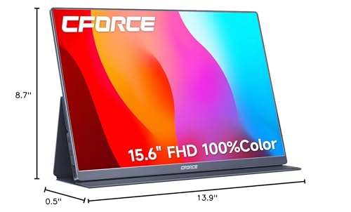 C-Force 15.6" FHD Portable Monitor with Speakers