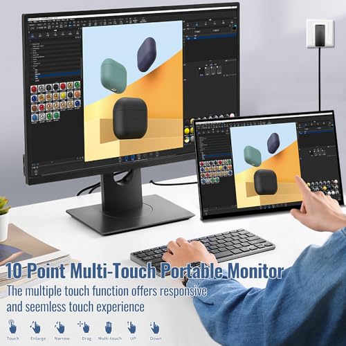 18.5" Touchscreen Portable Monitor with HDMI & USB C