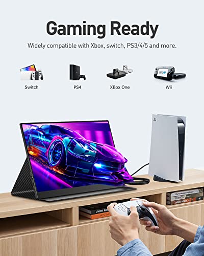 16" 2.5K Portable Monitor with USB-C & HDMI