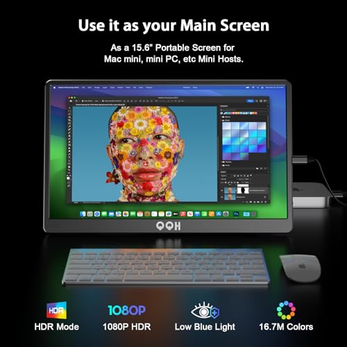 15.6" FHD Portable Monitor with Kickstand & HDR