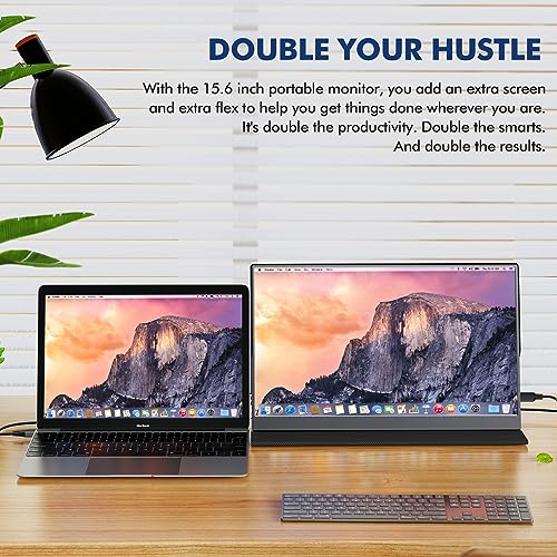 Coolhood 15.6" Portable 1080P Monitor with Smart Cover