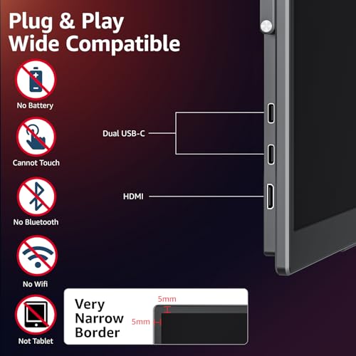 18.5" Portable Gaming Monitor 1080P 100Hz