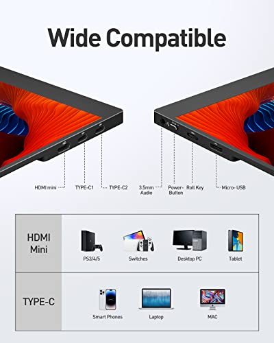 16" 2.5K Portable Monitor with USB-C & HDMI