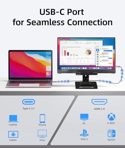 Ingnok 15.6" Portable Full HD Laptop Monitor