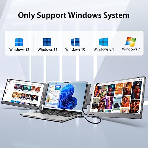 KYY 14" Triple Laptop Screen Extender Monitor