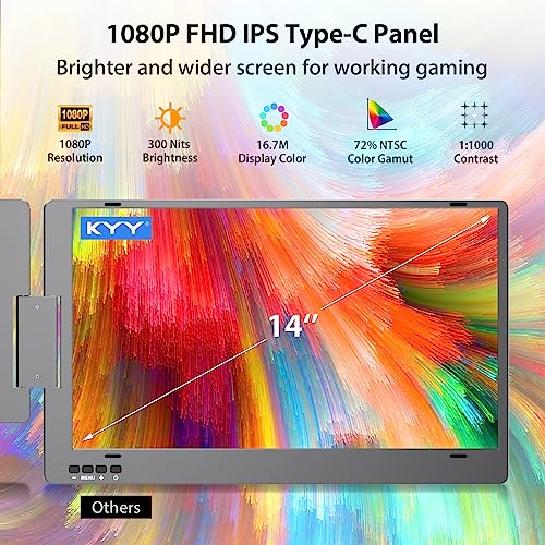 KYY 14" Triple Laptop Screen Extender Monitor