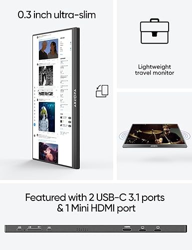 ARZOPA 15.6" FHD Portable Monitor with Smart Cover