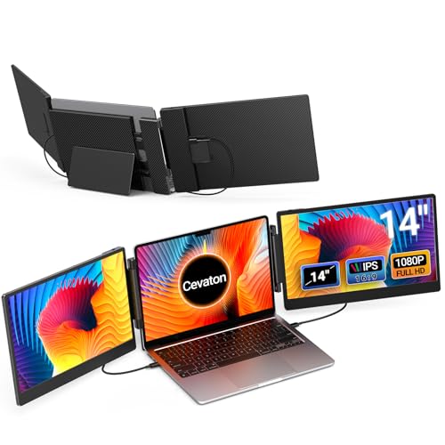 Cevaton 14" FHD Portable Laptop Monitor Extender