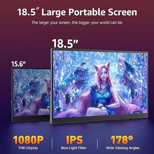 VisionOwl 18.5" Portable 100Hz Gaming Monitor